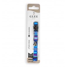 Glee Περιλαίμιο Γάτας Ιμάντας με Πλαστικό Κούμπωμα Ασφαλείας & Κουδουνάκι Multicolor Blue (10mmx30cm)