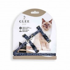 Glee Επιστήθιο H - Harness & Οδηγός για Γάτες Black Fishbone/Small